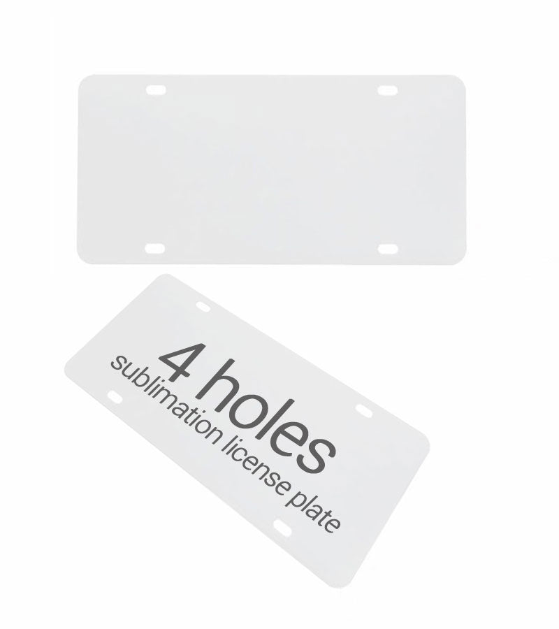 1 Lot (10 Pieces) - Four Holes Sublimation Blank Aluminum Car License Number Plate