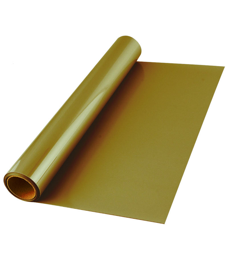 Metallic Gold Premium Iron on HTV Heat transfer vinyl roll - 12 inch by 5 feet
