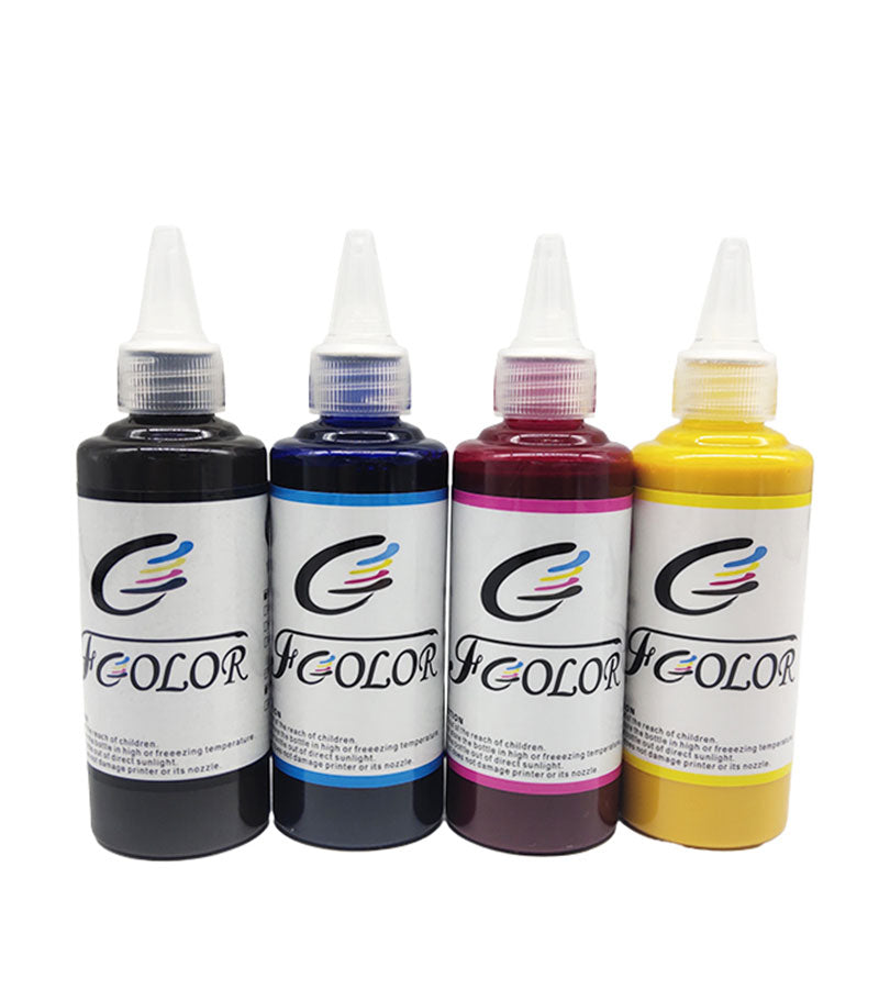 Premium Pigment Refill Ink compatible for Epson Inkjet Printers (100ml x 4) CMYK Set