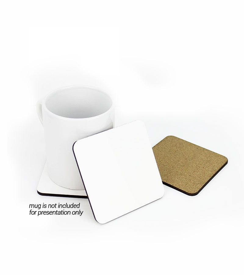 1 pack (10 Pieces) - Sublimation Blank MDF Wood Square Coasters with cork