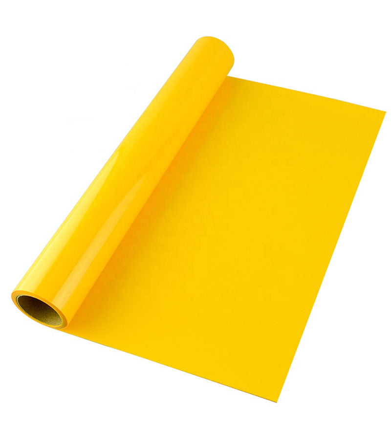 Yellow Premium Iron-on HTV Heat transfer vinyl roll - 12 inch by 5 feet